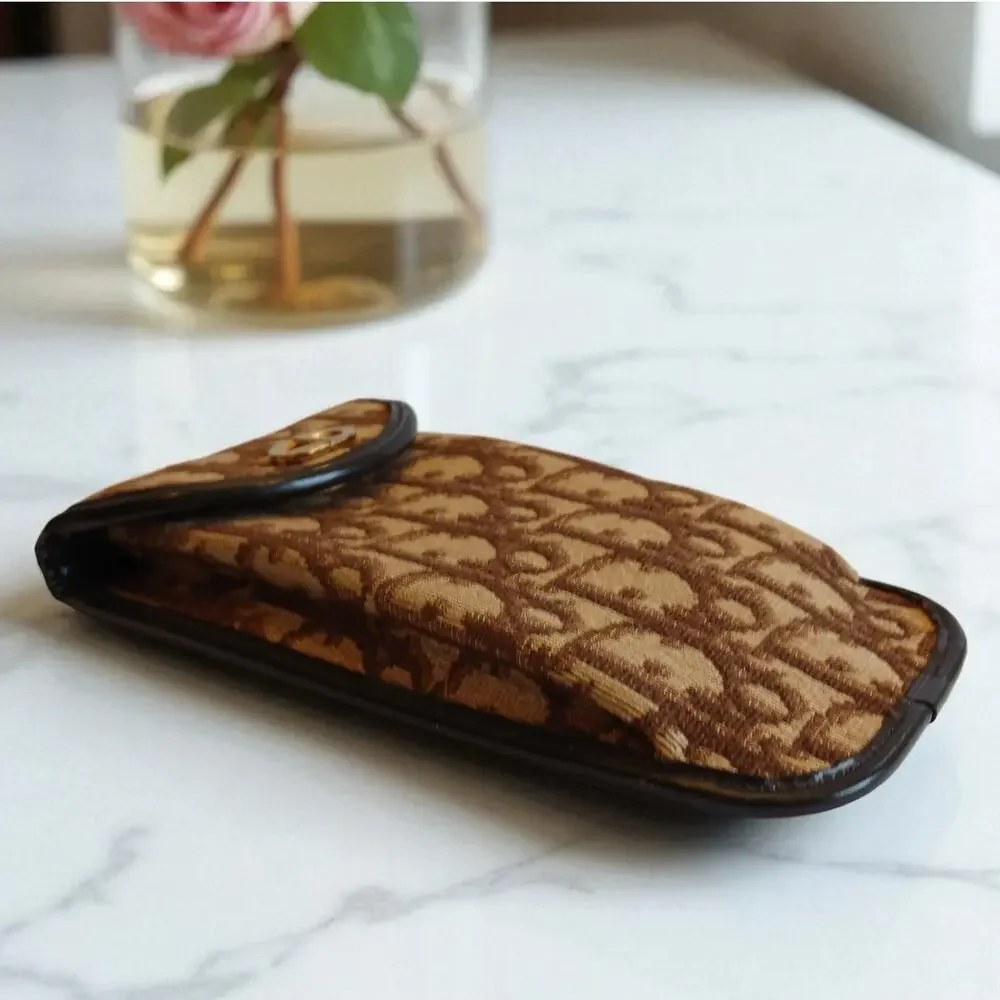 FLASH SALE Christian Dior Lady Dior Vintage Eyeglass & Accessory Case Jacquard